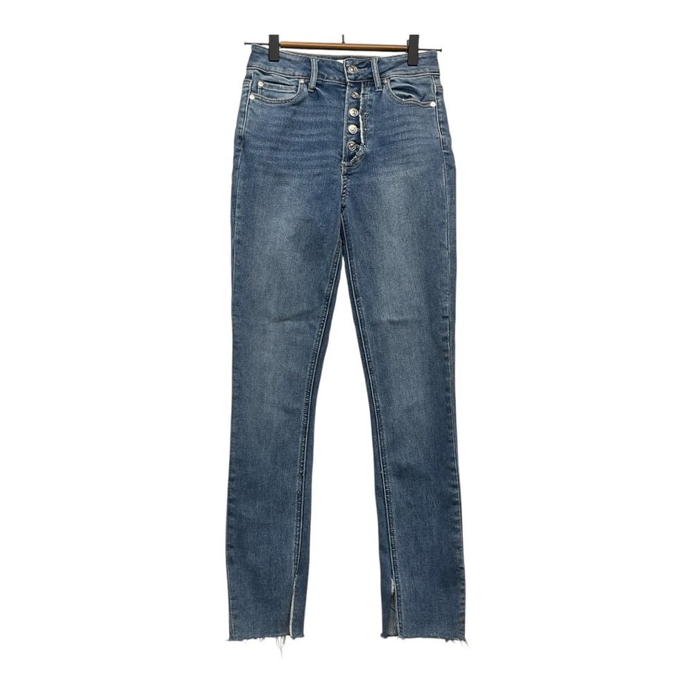 Paige Denim Margot Skinny With Frayed Button Fly in Belmoore Size 24